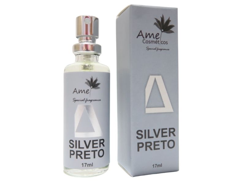 Perfume Amei Cosméticos Silver Preto 17ml