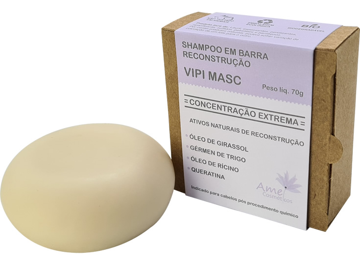 Shampoo em Barra - Reconstrução - Vipi Masc