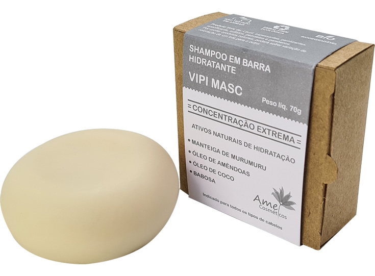 Shampoo em Barra - Hidratante - Vipi Masc