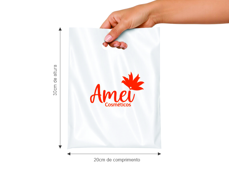 Sacola M�dia de Pl�stico