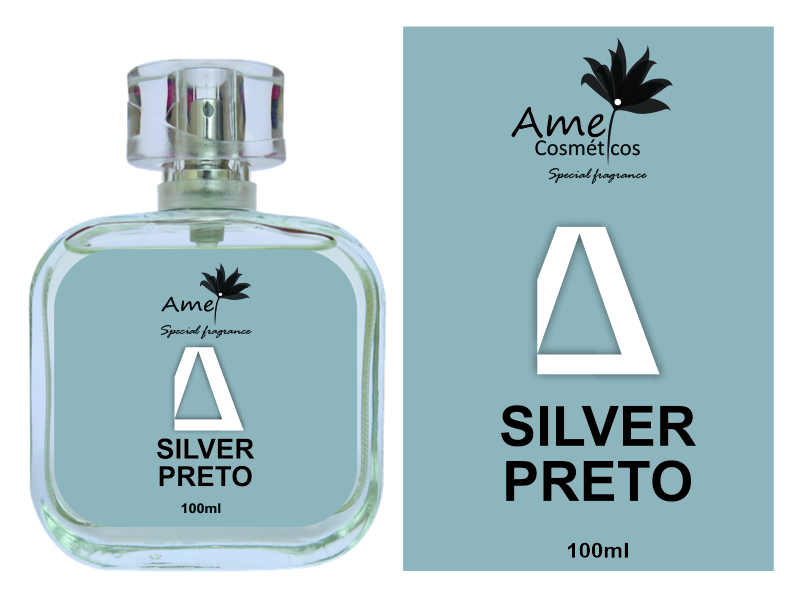 Perfume Amei Cosméticos Silver Preto 100ml