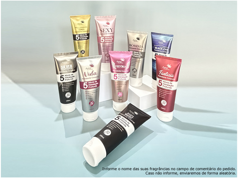 Kit com 10 Hidratantes de 100g + site + loja virtual Amei Cosm�ticos