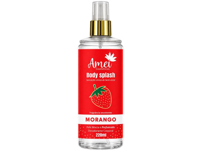 Body Splash Morango Amei Cosm�ticos 220ml