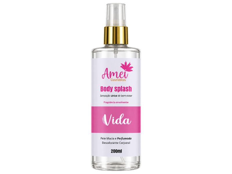 Body Splash Vida Amei Cosm�ticos 200ml